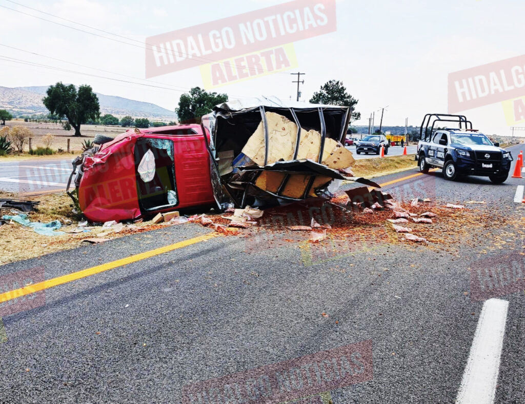 Aparatosa Volcadura En La Carretera Pachuca Sahag N Deja Dos Personas