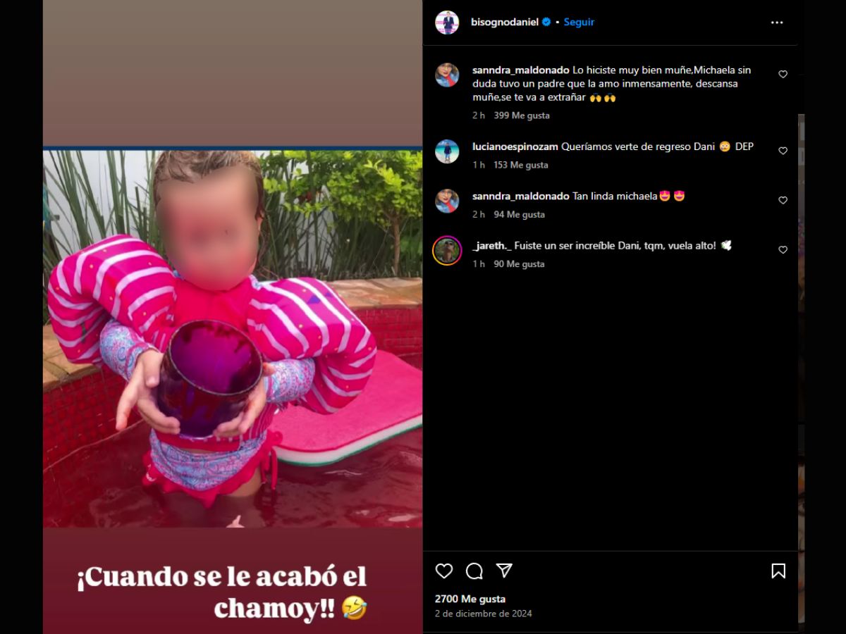 Daniel Bisogno, en redes sociales su ultima publicacion