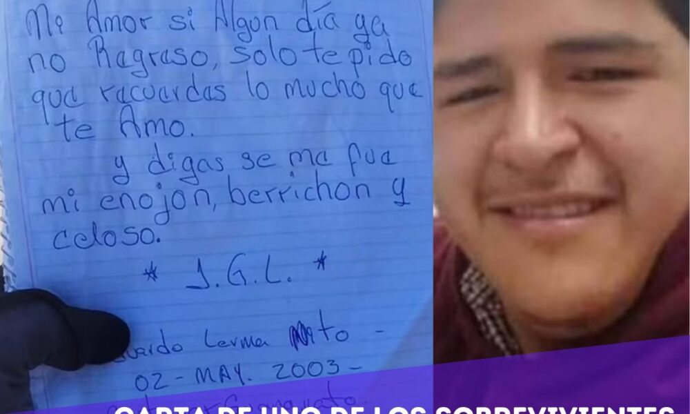 Eduardo Lerma Nito sosteniendo una hoja con su número de folio de búsqueda.
