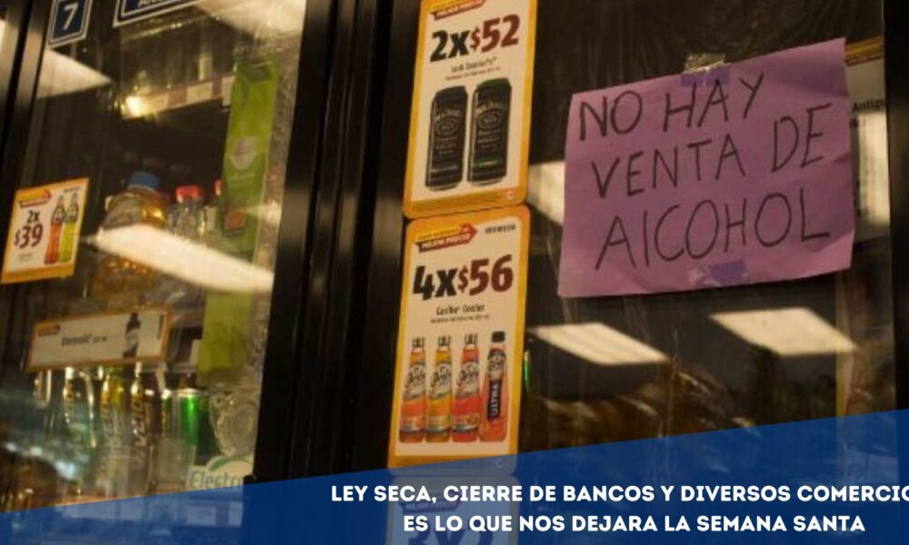 Letrero de 'Ley Seca' en Oxxo de la CDMX