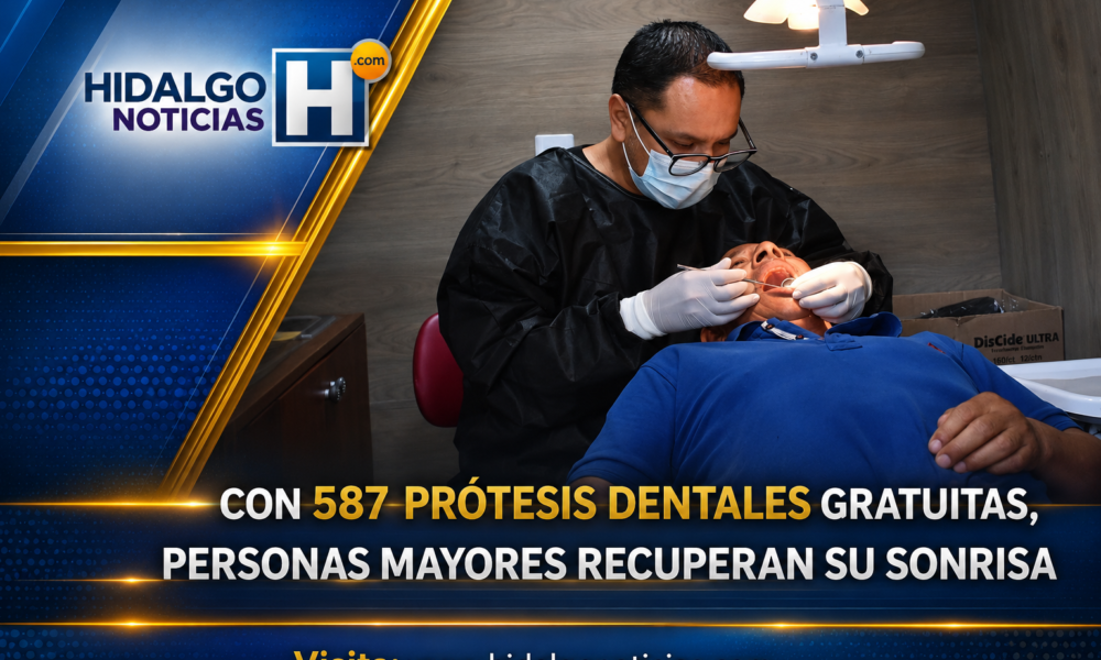 Prótesis dentales gratuitas en Hidalgo entregadas a personas mayores por el IAAMEH.