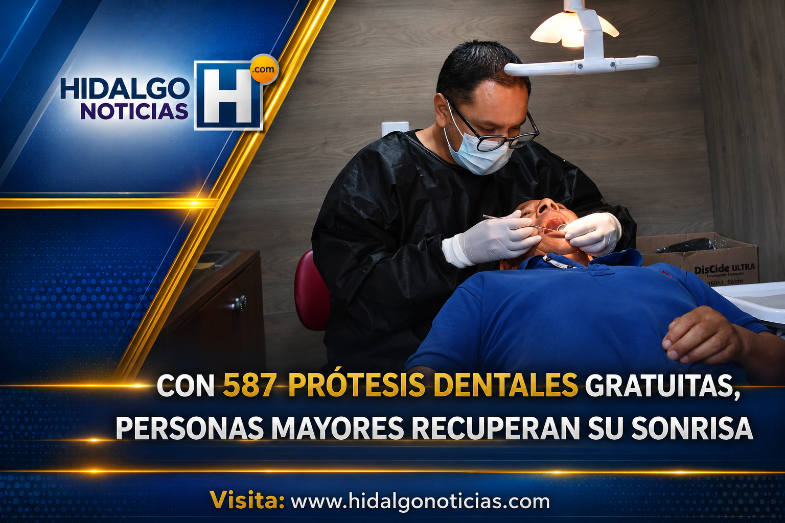 Prótesis dentales gratuitas en Hidalgo entregadas a personas mayores por el IAAMEH.
