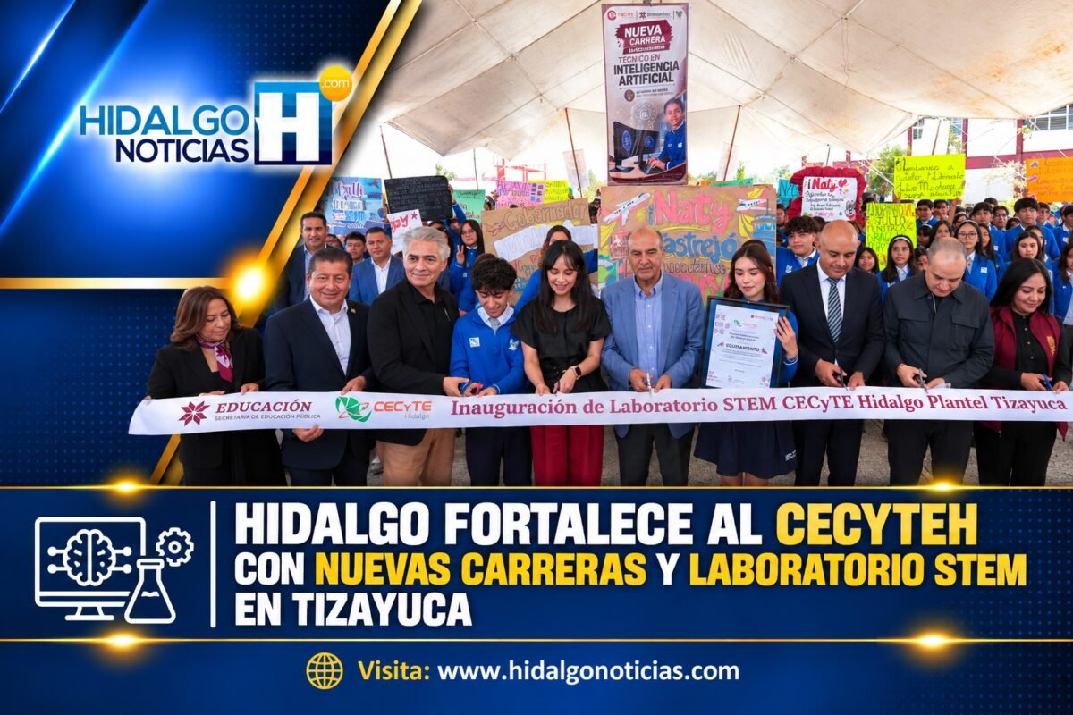 Entrega del nuevo Laboratorio STEM del CECYTEH plantel Tizayuca